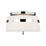 Потолочный светильник с белым тканевым абажуром Generation Lighting варинант исполнения - 1 | Loft Concept в Санкт-петербурге