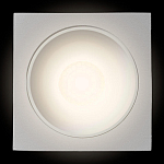 Встраиваемый спот светодиодный квадаратный белого цвета с круглым углублением Ombra Lux  варинант исполнения - 3 | Loft Concept в Санкт-петербурге