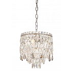 Люстра круглая с хрустальными подвесками на серебряном каркасе Roul Crystal Light варинант исполнения - 10 | Loft Concept в Санкт-петербурге