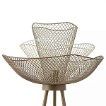 Торшер с трехъярусным плафоном из металлической сетки Light Floor Lamp Made of Metal Mesh варинант исполнения - 2 | Loft Concept в Санкт-петербурге