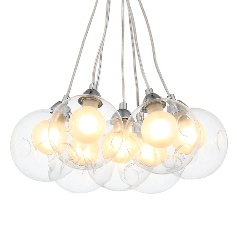 Люстра Bocci 28.7 Round Pendant Chandelier 7 плафонов Хром в Санкт-петербурге | Loft Concept 