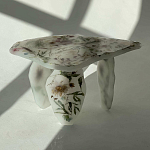 Журнальный стол из эпоксидной смолы с цветами White Flowers Epoxy Resin Coffee Table варинант исполнения - 2 | Loft Concept в Санкт-петербурге