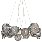 Люстра с плафонами из дымчатого стекла Glass Peonies варинант исполнения - 1 | Loft Concept в Санкт-петербурге