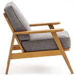 Кресло с каркасом из массива дуба Deniaud Oak Grey Armchair варинант исполнения - 3 | Loft Concept в Санкт-петербурге