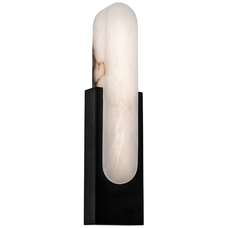 Бра MIRCA светильник с имитацией камня Stone Black Wall Lamp Белый Мрамор Bianco Черный Бра MIRCA светильник с имитацией камня Stone Black Wall Lamp Белый Мрамор Bianco Черный в Санкт-петербурге | Loft Concept