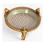 Чаша фарфоровая на бронзовых ножках в виде ангелов Porcelain Angels of Paradise варинант исполнения - 3 | Loft Concept в Санкт-петербурге