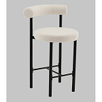 Стул полубарный Floreo букле молочный варинант исполнения - 1 | Loft Concept в Санкт-петербурге