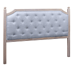 Изголовье кровати серое с мягкой обивкой из рогожки Emma Headboard варинант исполнения - 1 | Loft Concept в Санкт-петербурге