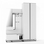 Двухдверный шкаф белого цвета Strict Lines варинант исполнения - 5 | Loft Concept в Санкт-петербурге