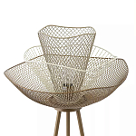 Торшер с трехъярусным плафоном из металлической сетки Light Floor Lamp Made of Metal Mesh варинант исполнения - 1 | Loft Concept в Санкт-петербурге