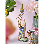 Подсвечник в образе попугая из фарфора с бронзовыми элементами Eden Garden варинант исполнения - 3 | Loft Concept в Санкт-петербурге