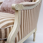 Кресло в полоску в стиле прованс Modeste Provence Armchair варинант исполнения - 3 | Loft Concept в Санкт-петербурге