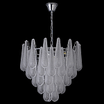 Люстра с подвесками из рифленного стекла в форме капель Textured Glass Chandelier варинант исполнения - 15 | Loft Concept в Санкт-петербурге