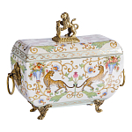 Шкатулка с фигуркой льва на крышке Eden Garden варинант исполнения - 1 | Loft Concept в Санкт-петербурге