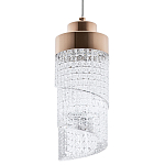 Подвесной светильник со спиралевидным плафоном из акрила Spiral Acrylic Gold Hanging Lamp варинант исполнения - 1 | Loft Concept в Санкт-петербурге
