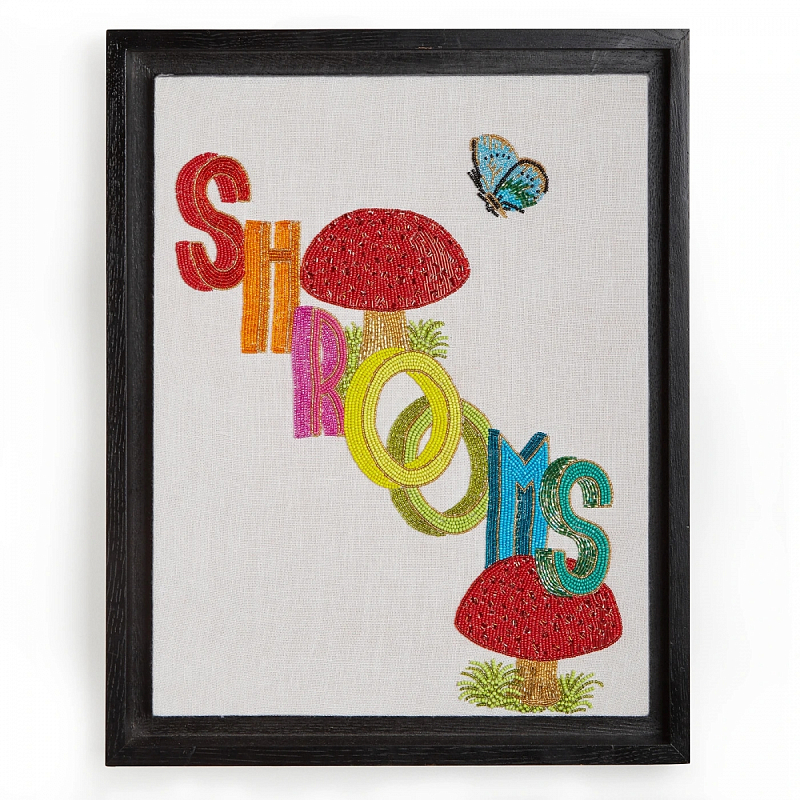 Панно Jonathan Adler Shrooms Beaded Wall Art Мульти в Санкт-петербурге | Loft Concept 