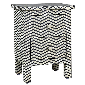 Комод инкрустация костью Inlaid Bone Chevron Mini