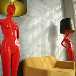 Лампа MANNEQUIN LAMP с абажуром созерцание силуэта варинант исполнения - 7 | Loft Concept в Санкт-петербурге