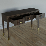 Дизайнерский Письменный стол Elsa Dreams Walnut с тремя ящиками варинант исполнения - 4 | Loft Concept в Санкт-петербурге