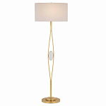 Торшер золотой c декоративной мраморной вставкой на каркасе Kernel варинант исполнения - 1 | Loft Concept в Санкт-петербурге