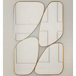 Зеркало в ассиметричной раме золотистого цвета Chaotic варинант исполнения - 2 | Loft Concept в Санкт-петербурге