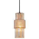 Подвесной светильник со стеклянным рифленым плафоном цилиндрической формы Eliara 13 варинант исполнения - 1 | Loft Concept в Санкт-петербурге