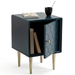 Тумба с одной дверцей Scale Ornament Blue Nightstand варинант исполнения - 3 | Loft Concept в Санкт-петербурге