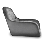 Стул с мягкой серой обивкой из велюра и подъемно-поворотным механизмом на черных колесиках Harper Gray варинант исполнения - 2 | Loft Concept в Санкт-петербурге