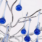 Люстра овальная с синими стеклянными подвесками в форме капель FAIRYTREE Light варинант исполнения - 1 | Loft Concept в Санкт-петербурге