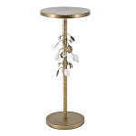 Столик золотистый с цветочной композицией на основании Forest Fairy Tale варинант исполнения - 1 | Loft Concept в Санкт-петербурге