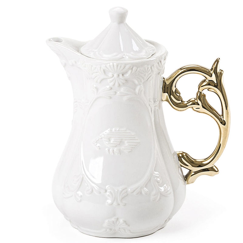 Чайник Seletti I-Teapot Gold Белый Золотой в Санкт-петербурге | Loft Concept 