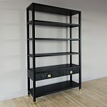 Стеллаж с двумя ящиками Elsa Dreams Black варинант исполнения - 1 | Loft Concept в Санкт-петербурге