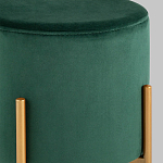 Зеленый пуф на золотистых ножках SANJAY варинант исполнения - 3 | Loft Concept в Санкт-петербурге