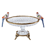 Чаша из прозрачного стекла с фигурками разноцветных попугаев на ободке 38 Eden Garden варинант исполнения - 1 | Loft Concept в Санкт-петербурге