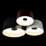 Потолочный светильник с 3-мя цилиндрическими абажурами черного белого и коричневого цвета Urban Dome варинант исполнения - 2 | Loft Concept в Санкт-петербурге