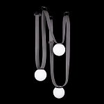 Подвесной светильник с серыми кожаными ремнями и белыми стеклянными плафонами в виде шаров Flos Wireline Lighting варинант исполнения - 2 | Loft Concept в Санкт-петербурге