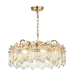 Люстра подвесная круглая с хрустальными овальными подвесками Harmonica варинант исполнения - 2 | Loft Concept в Санкт-петербурге