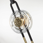 Подвесной светильник с черным основанием и золотистым декором Bruno варинант исполнения - 3 | Loft Concept в Санкт-петербурге