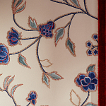 Обои с вышивкой ручной работы Flora Catherine colourway on Liso Pearl wool sateen варинант исполнения - 4 | Loft Concept в Санкт-петербурге