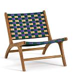 Кресло низкое из массива тика Barbados варинант исполнения - 1 | Loft Concept в Санкт-петербурге