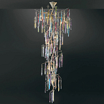 Люстра с голубыми и прозрачными подвесками в форме капель Blue Drop Chandelier варинант исполнения - 2 | Loft Concept в Санкт-петербурге