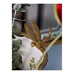 Ваза из фарфора черная с цветочной росписью и бронзовой стрекозой Spring Garden варинант исполнения - 6 | Loft Concept в Санкт-петербурге