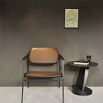 Дизайнерский журнальный столик чёрный с круглой столешницей Arycy варинант исполнения - 6 | Loft Concept в Санкт-петербурге