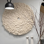 Панно на стену из шерсти мериноса Белый Круг  варинант исполнения - 3 | Loft Concept в Санкт-петербурге