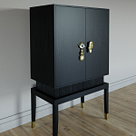 Кабинетный шкаф Elsa Dreams Black с 2-мя ящиками варинант исполнения - 1 | Loft Concept в Санкт-петербурге