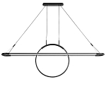 Светодиодная люстра Black LED Circle and Oval Lamp варинант исполнения - 2 | Loft Concept в Санкт-петербурге