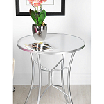 Столик приставной с круглой столешницей на серебристом основании Scenical Table варинант исполнения - 3 | Loft Concept в Санкт-петербурге