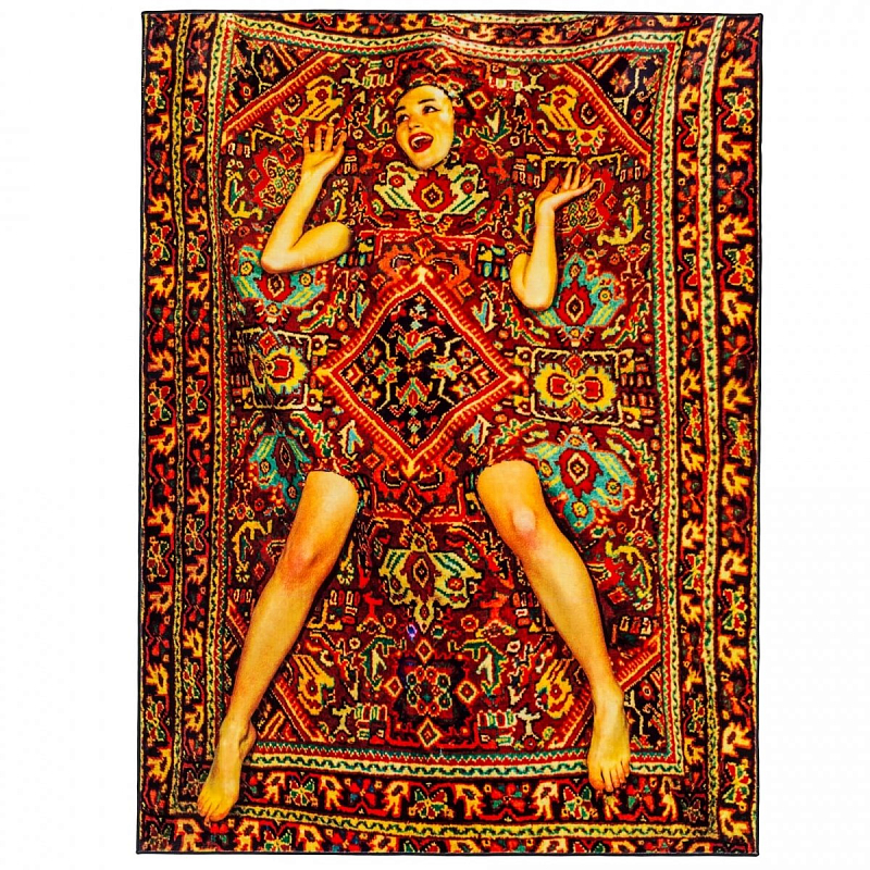 Ковер Seletti Rectangular Rug Lady on Carpet Мульти в Санкт-петербурге | Loft Concept 