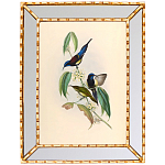 Постер с изображением птиц и цветов в зеркальной раме Blooming Birds Poster варинант исполнения - 5 | Loft Concept в Санкт-петербурге