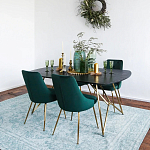 Обеденный стол на металлических ножках Ward Brass Dining Table варинант исполнения - 6 | Loft Concept в Санкт-петербурге